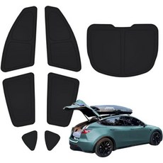 TESBEAUTY 업그레이드 캠핑 프라이버시 커튼 7개 세트 햇빛가리개, Model Y 7-piece