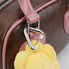 뜬구름디자인 미니 삼각 카라비너 가방걸이카라비너, 블랙, 실버, 1개