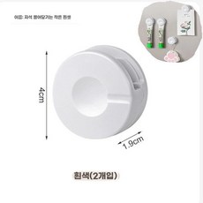 주방 DIY 수납벽 자석 보드 부착형, 1개, AF. 마그네틱 화이트 미니 클립 2개 세트