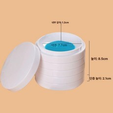 도자기 유화 수채화 접시 원형 페인트 아크릴 아티스트, 1개, 5 건조 방지 팔레트, 기본 색상