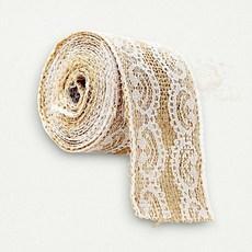 밀쿠네 DIY 황마 레이스 롤형 레이스리본