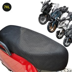 더차칸 오토바이 7XL 안장 메쉬 쿨시트 여름 풀매쉬커버 XMAX 크루심 포르자 조이맥스, SYM 조이맥스, 1개, BK