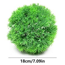 장식용 인공 녹색 식물 공 원형 장식 소나무 바늘 잔디, 1개