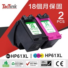 TacTink HP 61XL 黑色/彩色 環保相容墨水匣, 1個, 黑色BK