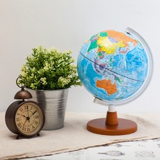 SkyGlobe地球儀，色彩鮮明地圖資訊清晰，探索世界奧秘，兒童學習地理教具, 藍色