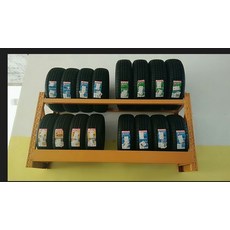 타이어 진열대 카센터 전시대 거치대 정비소 보관대 선반, 특별 이중층 벽걸이 2m 길이 광고판 없음