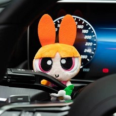 【可開票】-飛天小女警汽車懷擋裝飾玩偶車載轉向燈雨刮器車內懷檔飾品擺件女 zrv2, 花花, 1個