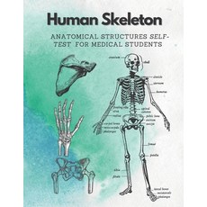 (영문도서) Human Skeleton Anatomical structures self-test for medical students: kull Ribs Arm & Leg B... Paperback, Independently Published, English, 9798713001056