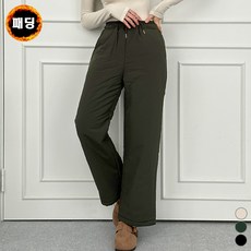 끌로이 여성 겨울 밴딩 패딩 바지 일자 롱팬츠 편안하고 따뜻한 패딩바지 생활방수 XL까지