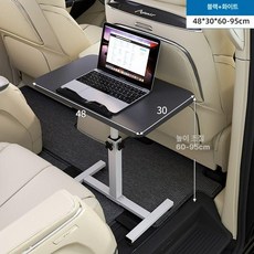 차량용 접이식 뒷좌석 다용도 소형 식탁 이동식 보조테이블 수납 휴대용 헤드레스트 멀티, 블랙앤화이트 48x30cm 소형, 1개