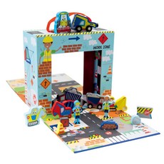 FLOSS & ROCK 英國玩具箱，兒童玩具收納箱，安全無毒材質，激發想像力, 1個, 建築工程車, Multi-color