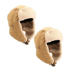 세린 겨울 방한 털 군밤 모자, 베이지+베이지