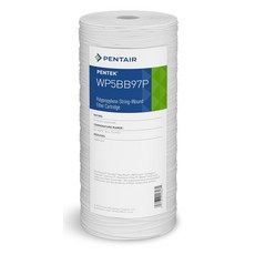 펜테어 펜텍 WP5BB97P 대형 청색 침전물 정수 필터 10인치 전체 하우스 폴로필렌 스트링 감김 카트리지 x 4.5인치 5마이크론, 1 Count (Pack of, 5 Micron