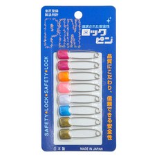 일본 민자옷핀 칼라옷핀 안전옷핀 락핀, 소(8개입), 1개 소(8개입), 1개