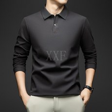 長袖polo衫男 翻領刺繡全棉休閒t恤