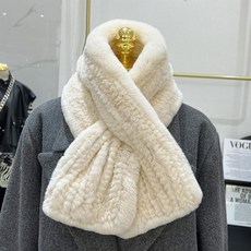 女士圍巾 時尚保暖圍巾 圍巾 保暖 加厚圍脖百搭編織加厚韓版毛絨保暖圍巾皮草雙麵新款冬季毛人造毛獺兔