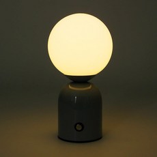 회색 볼스탠드 밝기조절 무선터치 테이블조명 스텐드, 그레이