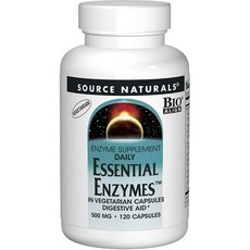 SOURCE NATURALS 每日酵素素食膠囊 500mg, 120顆, 1罐