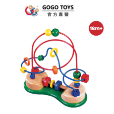 GOGO TOYS 繞珠玩具 兒童益智玩具 訓練手眼協調 顏色認知 18個月以上適用, 彩色, 1套