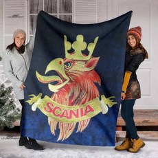 자동차 쿨 시트 통풍 커버 카 보호 매트 스카니아 트럭 로고 프린트 플란넬 담요 멋진 경량 부드러운 양털 침대보 소파 캠핑 여행 [호환], 180cm by 230cm, 9, 1개