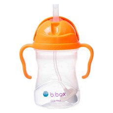 비박스 그래비티 볼 빨대 물병, 오렌지 옐로, 240ml, 1개
