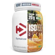 Dymatize ISO 100 透明乳清蛋白粉, 菠蘿橙, 1個, 500克