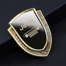 DC 지프 럭셔리 드레스업 레터링 쉴드 엠블럼 호환 몰딩, 실버(1P)