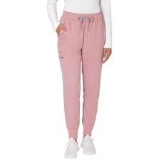 Hanes 여성용 스크럽 조거 팬츠 편안한 핏 헬스케어 팬츠 수분 흡수 의료용 수술복 냄새 조절 뉴 에보니 XL
