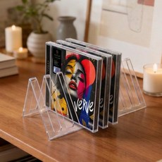 [9장보관] 아크릴 CD 수납 거치대, 투명