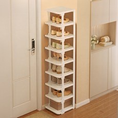 일상포인트 튼튼한 틈새 신발장 신발 정리대, 화이트, 9단