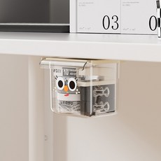 CUBBYCASE 책상밑 서랍형 수납함 대용량 투명 걸이식 정리박스 학생기숙사 책상정리함, 1개, Transparent