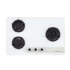 SAKURA櫻花 三口白色玻璃檯面瓦斯爐 簡約時尚 獨立爐架, 液化石油氣 (LPG), G2633GW