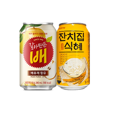 해태 갈아만든 배 잔치집 식혜 3캔씩 뚱캔 340ml x 6캔