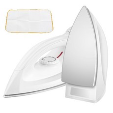 【熨斗】AFC家用 老式干燙 電熨斗 不加水 熨斗燙鉆燙畫DIY手工電燙斗電運斗, 178白色不銹鋼底板+燙衣墊