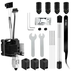 XB-For Bambu Lab P1P/P1S 엔드 키트 3D 프린터 풀 어셈블리 엔드 팬 포함 P1S 경화강 0.4mm 노즐 고속, 01 Black