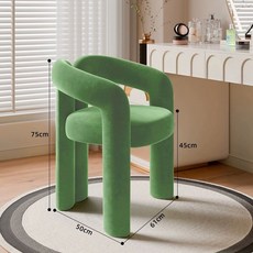 화장대 의자 양털 럭셔리 파우더룸 램스울 엔틱 인테리어, [두꺼운형] 비정형 벤치 크림그린