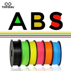 TOPZEAL 3D 프린터 ABS 필라멘트 치수 정확도 +/-0.02mm 343M 인쇄 재료 플라스틱 RepRap용 1kg/2.2LBS 1.75mm, [17] Transparent-Green, 16) Transparent-Green