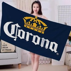 코로나 엑스트라 맥주 애니메이션 비치 수영 타월 흡 수건 선물 여행 캠핑 체육관