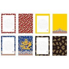 【CHL】沐染 朕的一封信 古代 圖騰 質感 造型 信紙 信封 信紙信封組 信封套組, 1個, 紅款