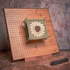 블로킹매트 블로킹 보드 코바늘 크로셰 원목 매트 뜨개, 30x30cm 바늘8개 길이15cm포함