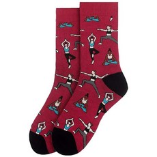 Forest & Twelfth 여성용 크루 컷 양말 Miscallaneous Fun 테마 독특한 그래픽 양말 프리 사이즈 자폐증, 요가