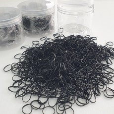미니 머리끈 대용량 고무줄 검정 헤어끈