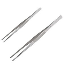 스텐 밥굽남먹방 집게 식품용 핀셋 젓가락 음식용 25cm, 1-요리핀셋직선형25cm, 1개, 실버