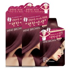 (주)세롬코스메틱 펴난샴푸 편한염색약, 10개, 와인갈색