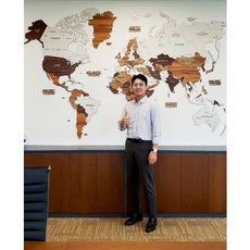 3D立體木製世界地圖【經典時尚】奢華版 大廳裝飾 禮物, 1個, 2XL PLUS (250*175cm),精裝國旗圖釘組