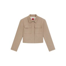 휴고 핀스트라이프 크롭 재킷