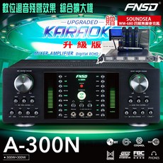 FNSD 綜合擴大機 A-300N 數位迴音殘響效果 300W+300W, 升級版, FNSD A-300N