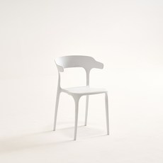 에코 플라스틱 인테리어 디자인 카페 식탁 의자 (5color)), 화이트, 1개