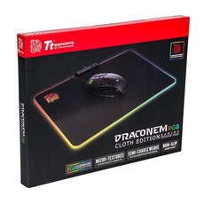 Thermaltake 曜越 聖龍鱗全彩RGB燈效布質電競滑鼠墊 精準操控 防滑穩定 多種燈光模式, 1個