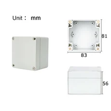IP67 야외 완벽방수 케이스 DIY 전자 인클로저 프로젝트 플라스틱에 대 한 와이어 접합, 83x81x56mm